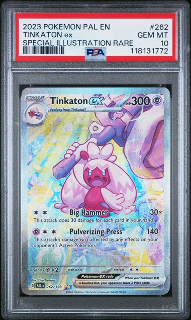 2023 Pokemon Scarlet & Violet Paldea Evolved Tinkaton ex SIR #262 PSA 10