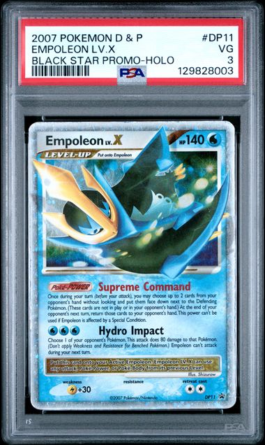 2007 Pokemon Diamond and Pearl Empolean LV.X Black Star Promo #DP11 PSA 3