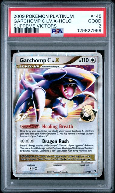 2009 Pokemon Platinum Supreme Victors Garchomp C LV.X - Holo #145 PSA 2