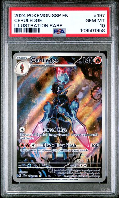 2024 Pokemon Surging Sparks Ceruledge Illustration Rare #197 PSA 10
