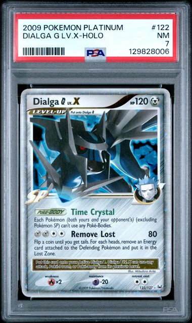 2009 Pokemon Platinum Dialga G LV.X - Holo #122 PSA 7