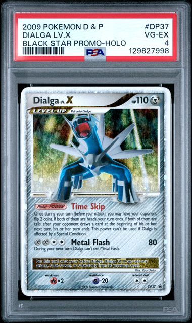 2009 Pokemon Diamond and Pearl Dialga LV.X Black Star Promo #DP37 PSA 4