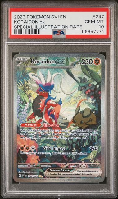 2023 Pokemon Scarlet & Violet Base EN Koraiden ex SIR #247 PSA 10
