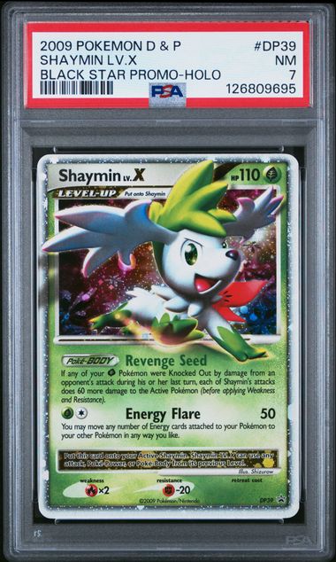 2009 Pokemon Diamond & Pearl Shaymin LV.X Black Star Promo #DP39 PSA 7